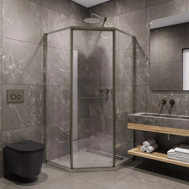 Душевой уголок Timo TTSS-100/13C-8L 100x100 см, профиль никель, стекло прозрачное Sancos — официальный сайт