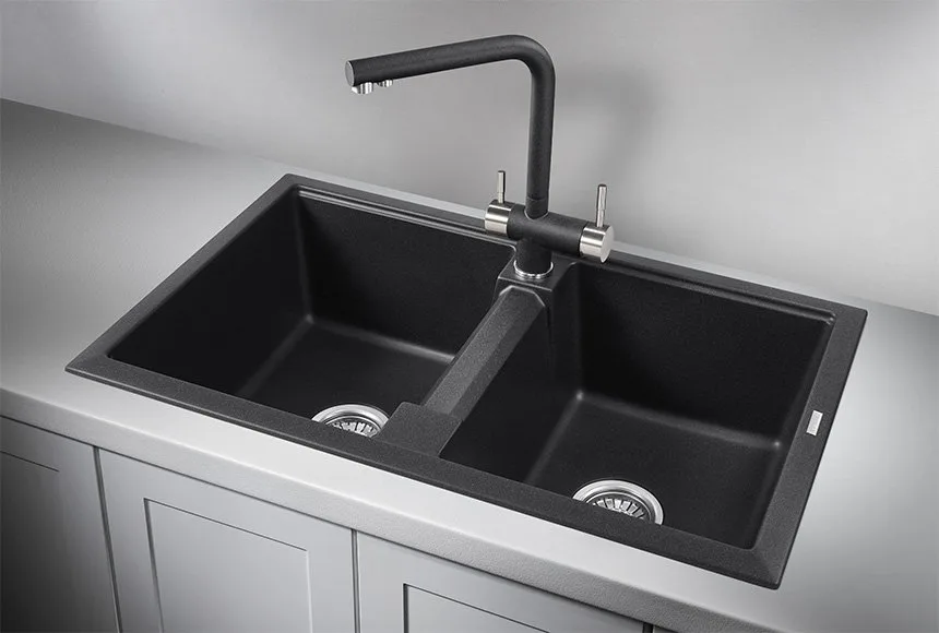 Мойка кухонная Granula 8101, черный Sancos — официальный сайт