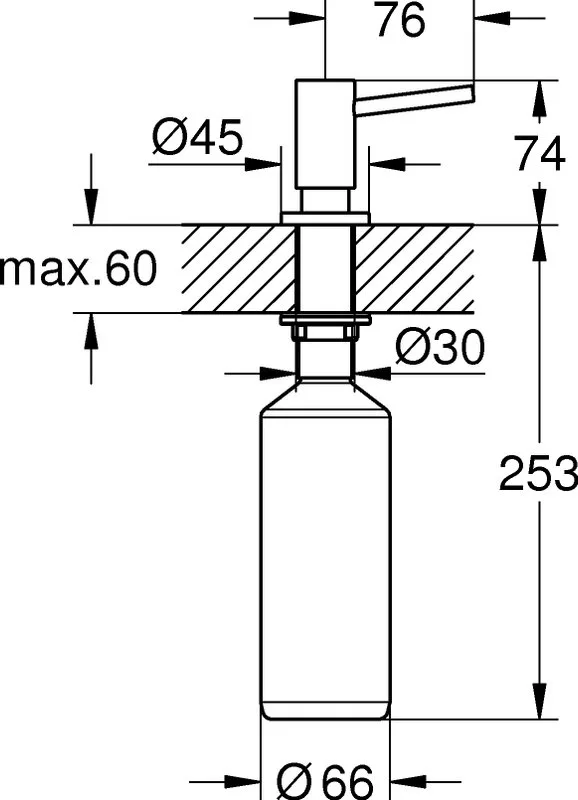 Дозатор для кухонной мойки Grohe Cosmopolitan 40535DA0 теплый закат Sancos — официальный сайт