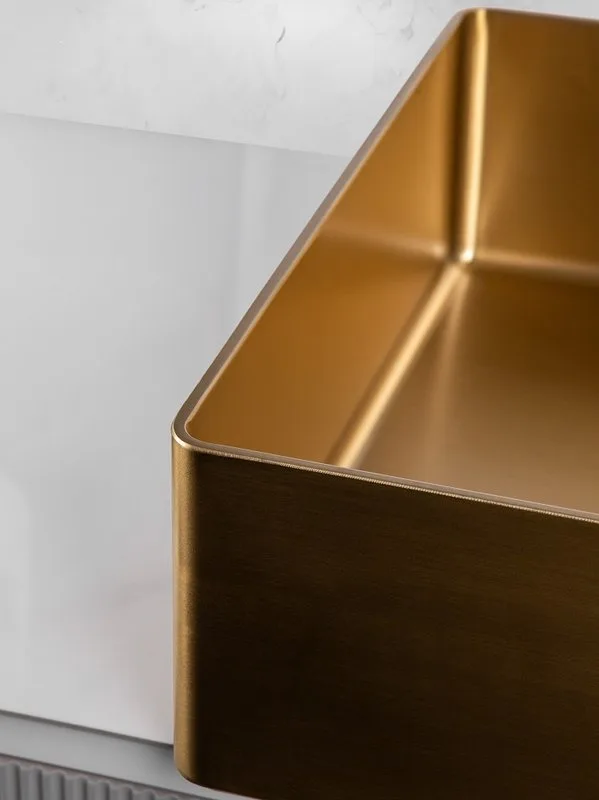 Накладная раковина AltroBagno Accordo 001009 OrSp матовое золото Sancos — официальный сайт