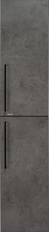 Шкаф-пенал для ванной Brevita Rock R, бетон темно-серый