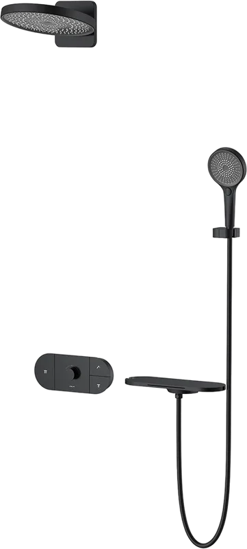Душевой комплект Vincea Futura VSFW-2F12TMB, С ВНУТРЕННЕЙ ЧАСТЬЮ, черный матовый Sancos — официальный сайт
