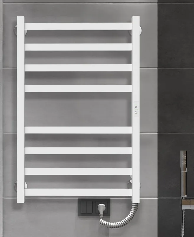 Полотенцесушитель электрический Indigo Oktava Slim 3 LСLOKS3E80-50WMRt белый матовый Sancos — официальный сайт