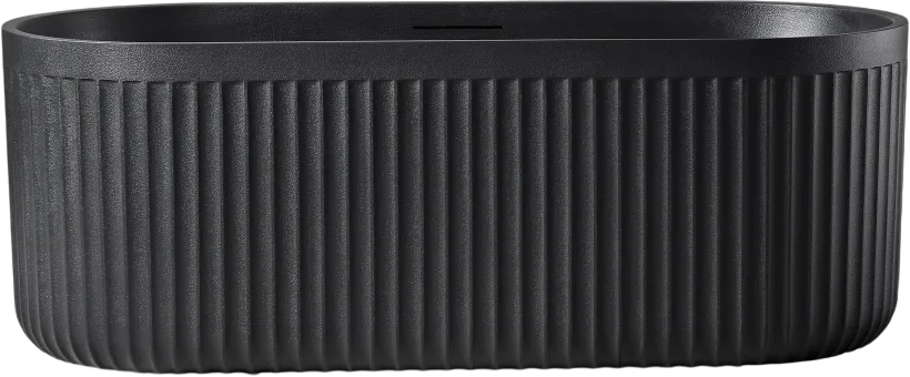 Ванна из искусственного камня Abber AM9925B 170x75 см, отдельностоящая, матовая черная, овальная, с  Sancos — официальный сайт