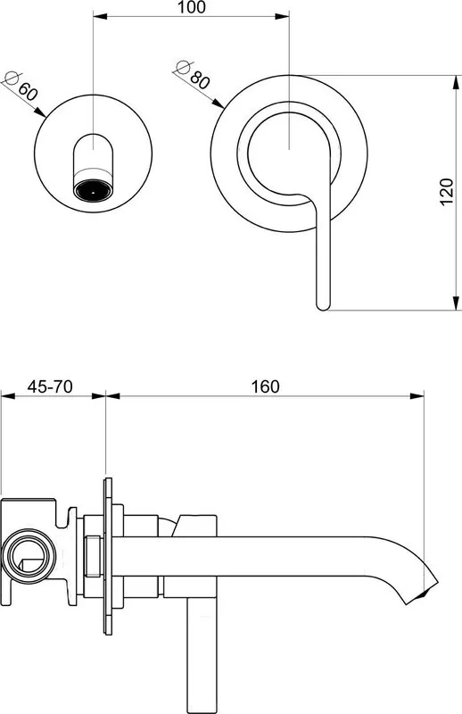 Смеситель для раковины Webert DoReMi DR830606015 С ВНУТРЕННЕЙ ЧАСТЬЮ хром Sancos — официальный сайт
