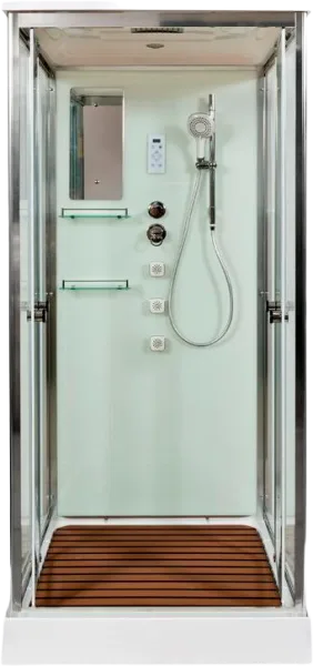 Душевая кабина DTO V9015 90х90, профиль хром, стекло прозрачное Sancos — Оригинал