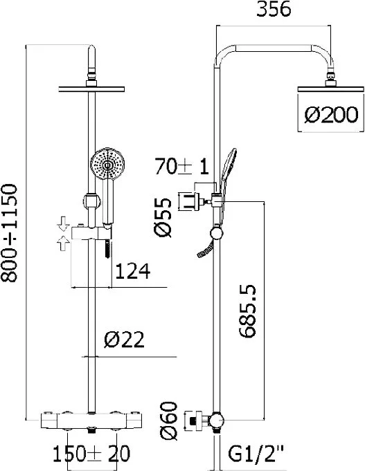 Душевая стойка Paffoni Birillo Cold ZCOL643CR Sancos — официальный сайт