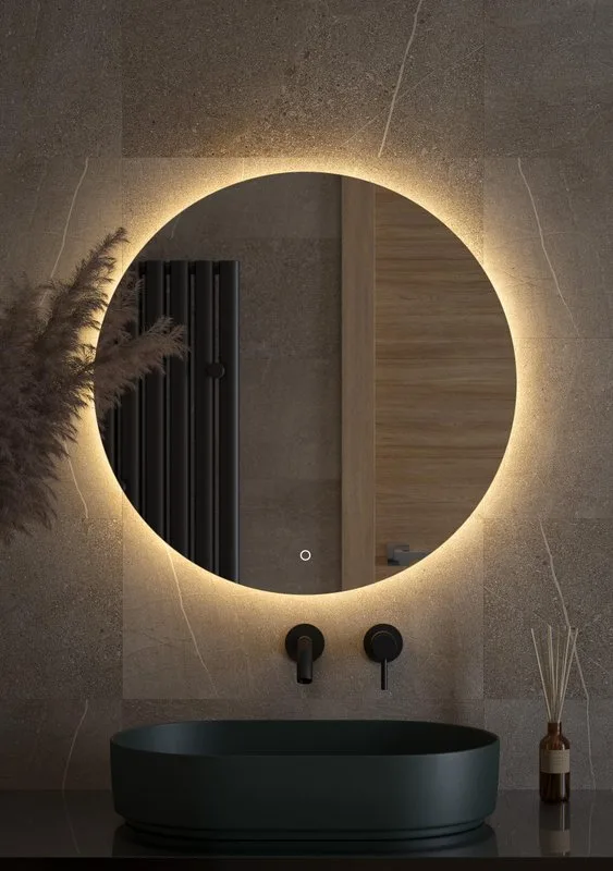 Зеркало круглое Defesto Opti DF 2854S 70 с LED-подсветкой, 3000К, сенсорный выключатель