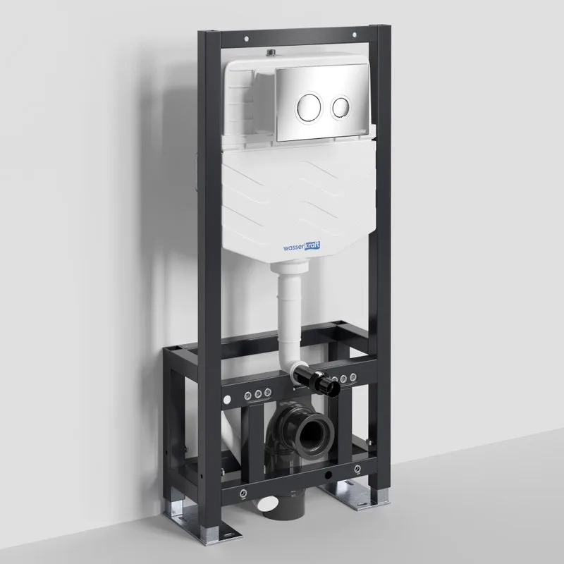 Система инсталляции для унитазов Wasserkraft Dill 61TLT.010.ME.CH01, с кнопкой смыва хром Sancos — официальный сайт