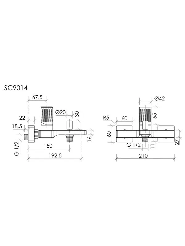 Смеситель для ванны и душа Sancos Nexus SC9014BN, брашированный никель Sancos — официальный сайт