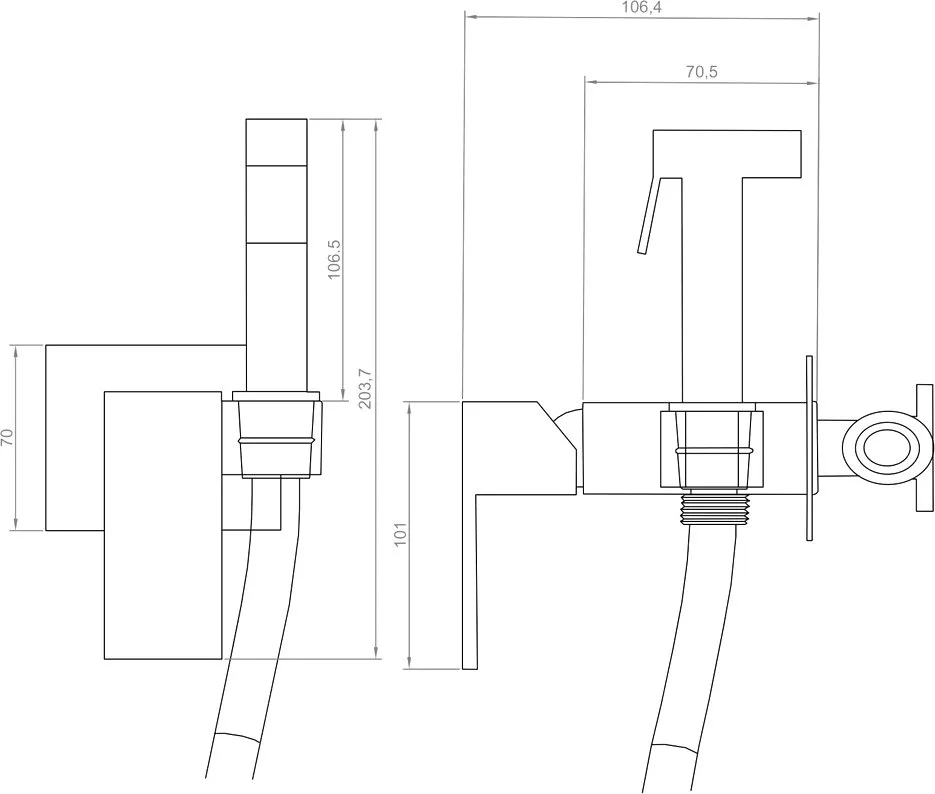 Гигиенический душ RGW Shower Panels SP-207 С ВНУТРЕННЕЙ ЧАСТЬЮ Sancos — официальный сайт