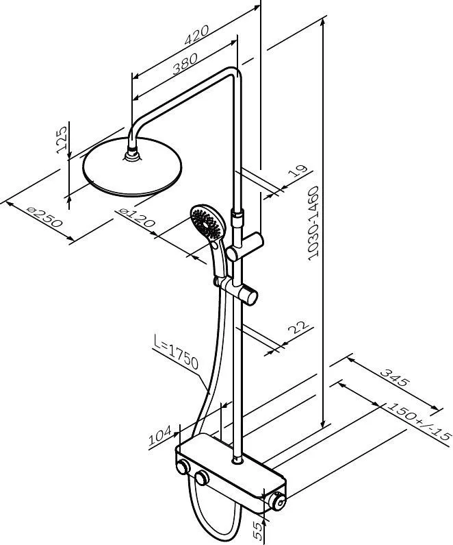 Душевая стойка AM.PM Inspire V2.0 F0750A400 Sancos — официальный сайт