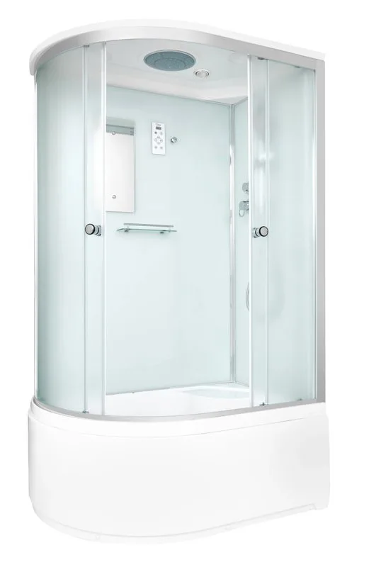 Душевая кабина DTO D120SR с электрикой (120х80х220), высокий поддон (50 см), профиль хром, стекло ма Sancos — официальный сайт