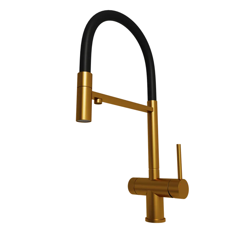 Смеситель для кухни Emar PVD ЕС - 7024 PVD Golden Sancos — официальный сайт