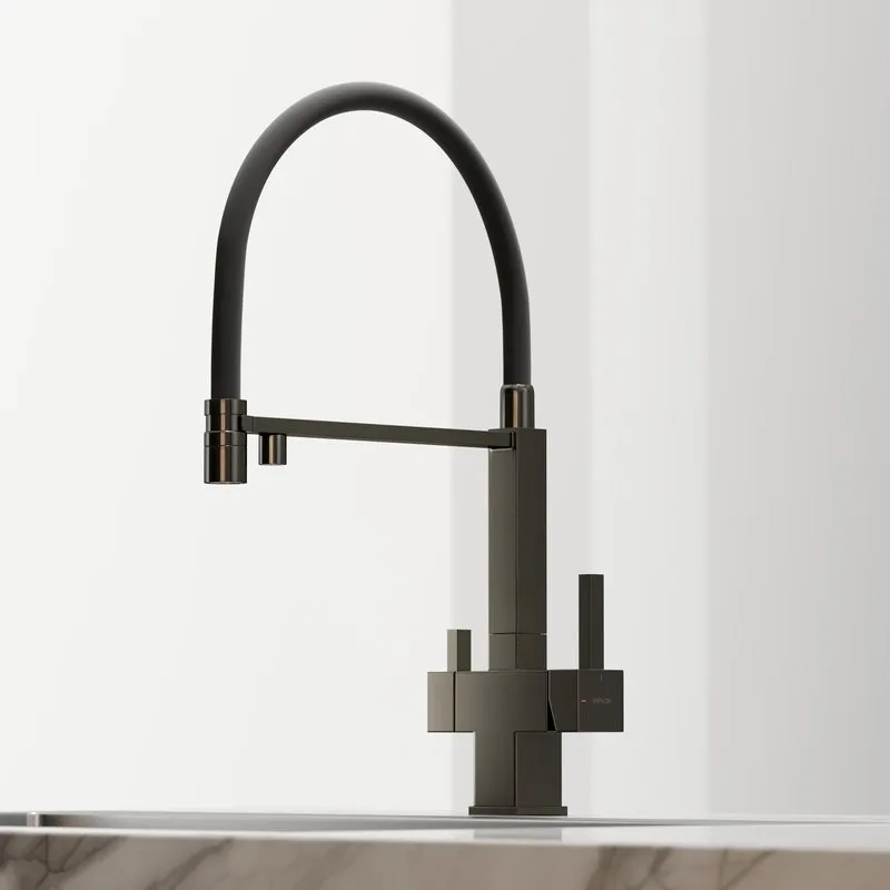 Смеситель для кухни Sancos Moro SC4006GG с гибким изливом, вороненая сталь Sancos — официальный сайт