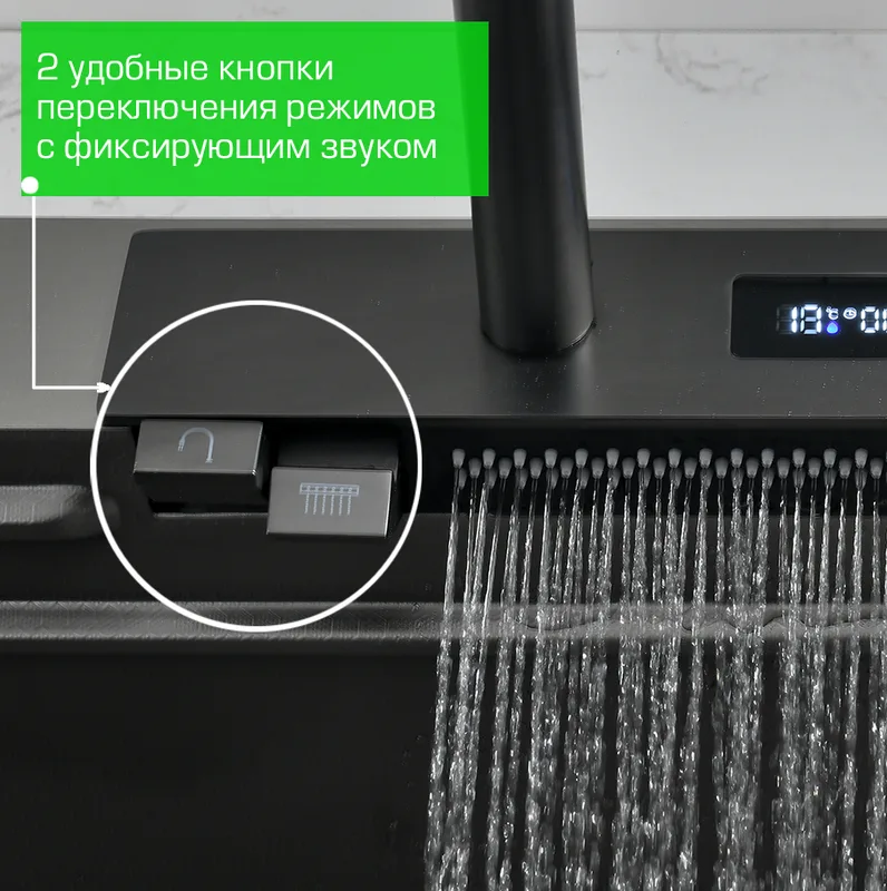Мойка кухонная Esbano Cascade-2 с сифоном Sancos — официальный сайт
