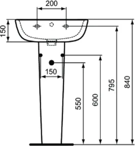 Пьедестал для раковины Ideal Standard Esedra T283901 Sancos — официальный сайт