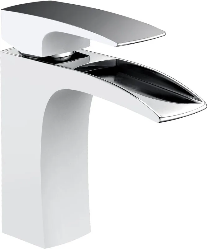 Смеситель для раковины AltroBagno Cascata 0111 BiCr белый, хром Sancos — официальный сайт