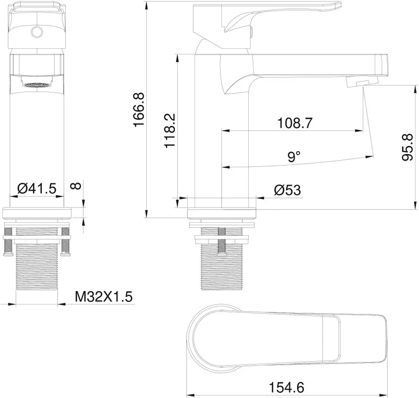 Смеситель для раковины Wonzon & Woghand WW-A40222-MW белый матовый Sancos — официальный сайт