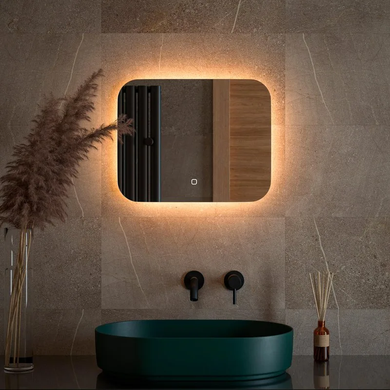 Зеркало Defesto Opti DF 2811SH 50х40 с LED-подсветкой, 3000К, сенсорный выключатель