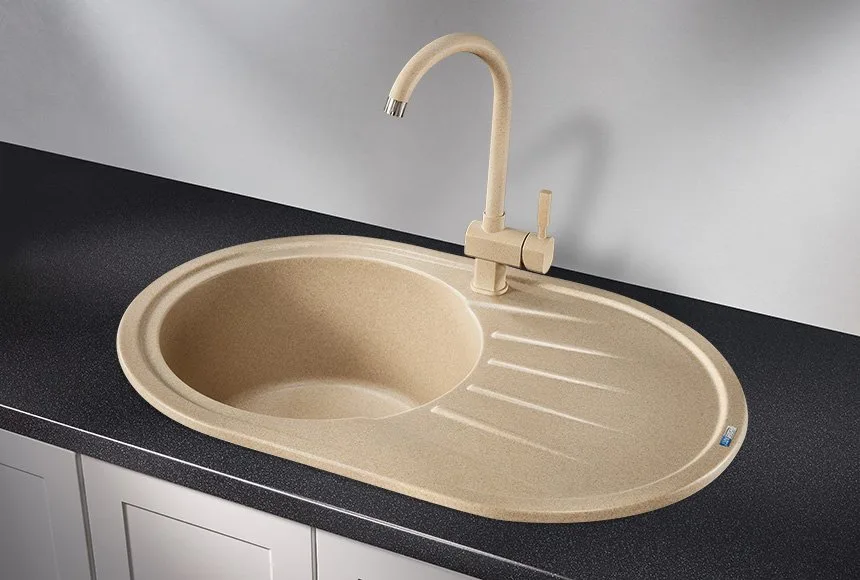Мойка кухонная Granula Standart 7601, бежевый Sancos — официальный сайт
