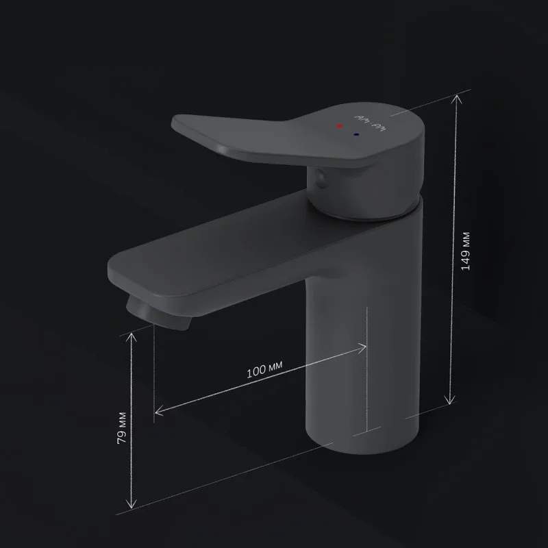 Смеситель для раковины AM.PM X-Joy F85A02122 черный Sancos — официальный сайт