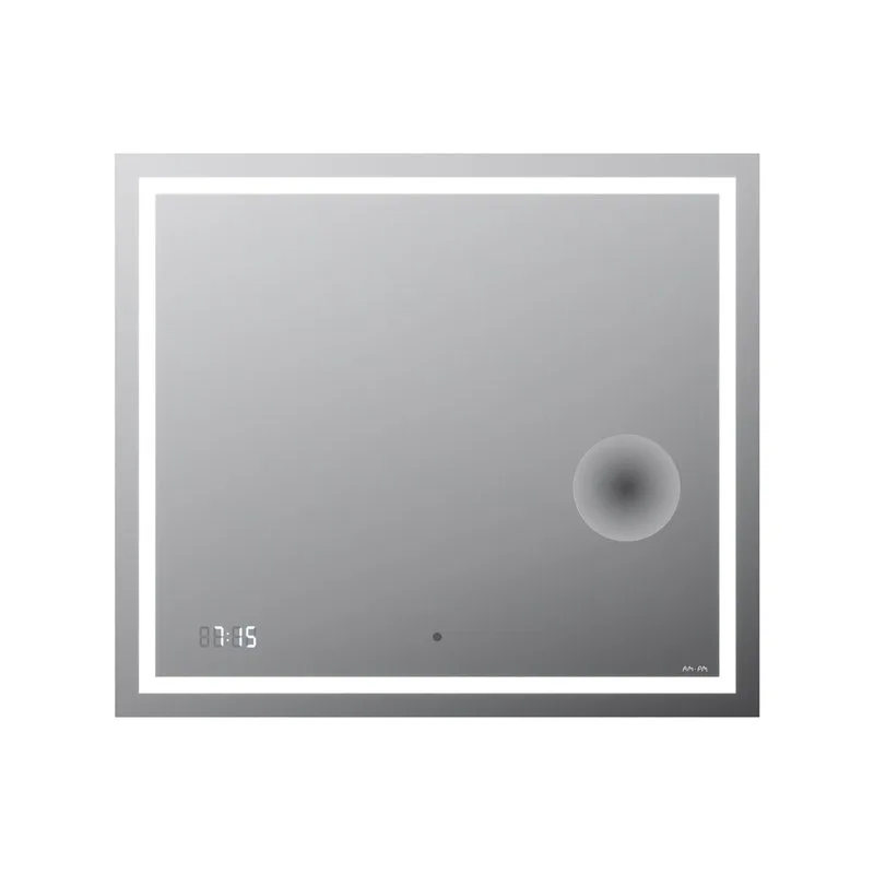 Зеркало AM.PM Gem 80 с LED-подсветкой, часами и косметическим зеркалом Sancos — официальный сайт