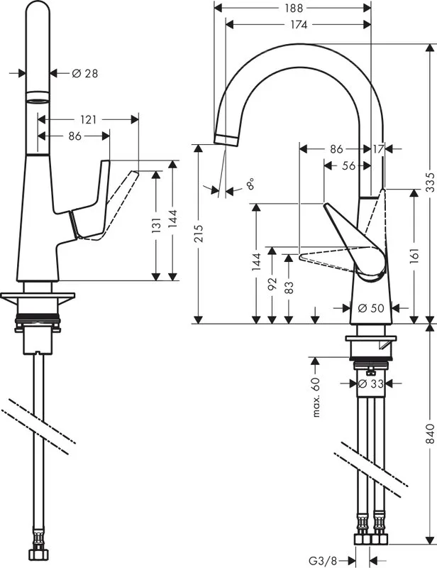 Смеситель для кухни Hansgrohe Talis M51 72814000 хром Sancos — официальный сайт