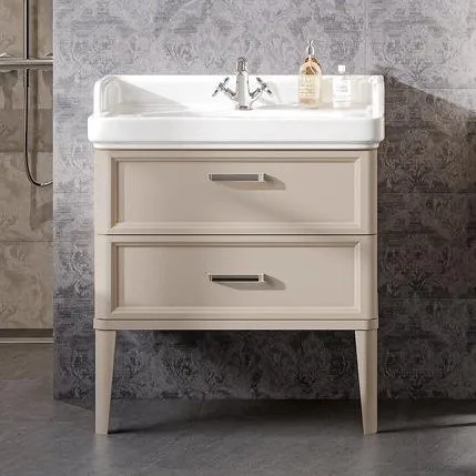 Тумба под раковину без столешницы KERAMA MARAZZI Pompei 80 с 2 ящиками, камео бежевая глянцевая Sancos — официальный сайт
