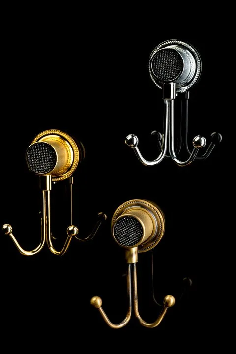Крючок Boheme Royal Cristal Black двойной, хром Sancos — официальный сайт