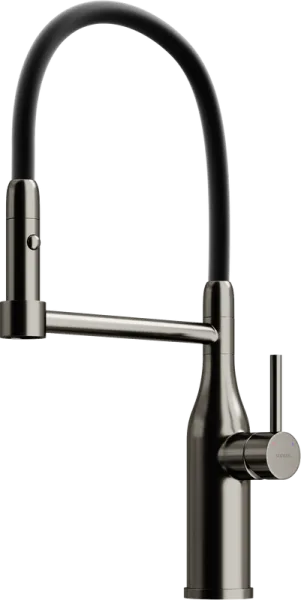 Смеситель для кухни Sancos Pride SC4011GG с гибким изливом, вороненая сталь
