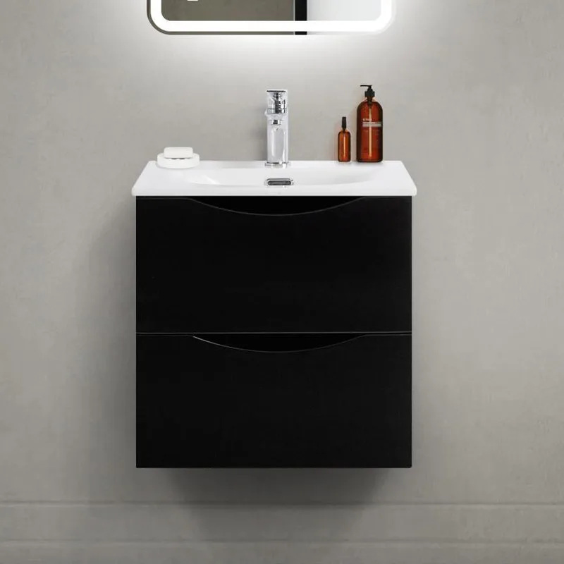 Тумба под раковину без столешницы BelBagno Marino-cer-mini 50 подвесная, nero lucido Sancos — официальный сайт