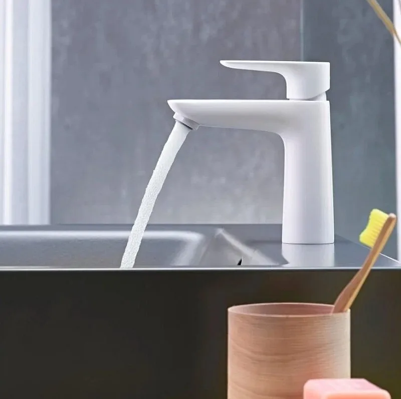 Смеситель для раковины Hansgrohe Talis 110 71710700 с донным клапаном, матовый белый Sancos — официальный сайт