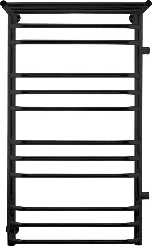 Полотенцесушитель водяной Indigo Brace LBCW100-50PBRR-б/п-60, с полкой, черный муар Sancos — официальный сайт