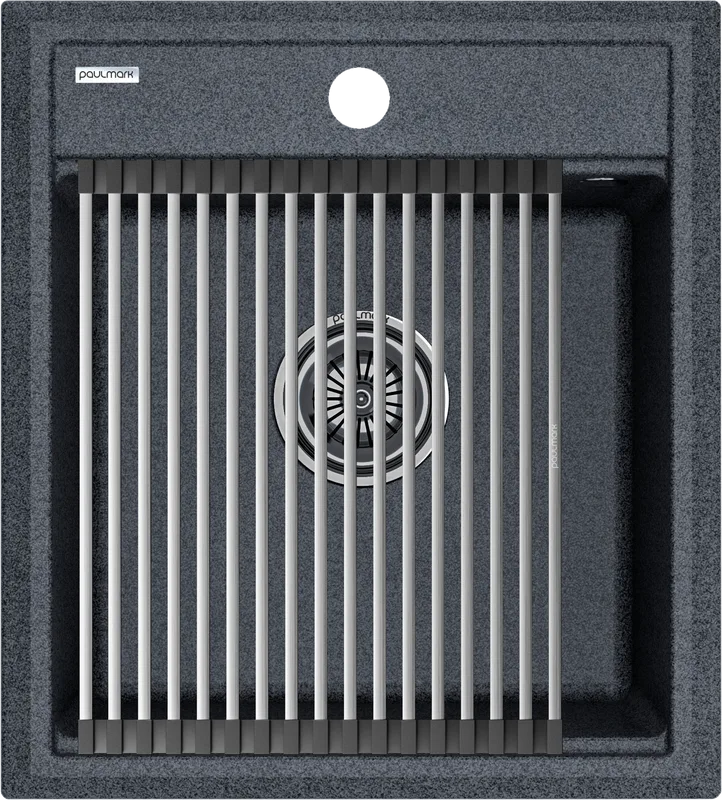 Мойка кухонная Paulmark Stepia + Step PM114651-DG+R375-BS графит Sancos — официальный сайт
