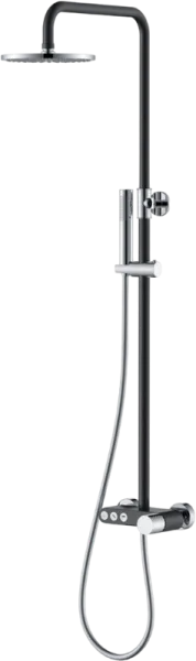 Душевая стойка Boheme Stick 128-BCR, black diamond chrome