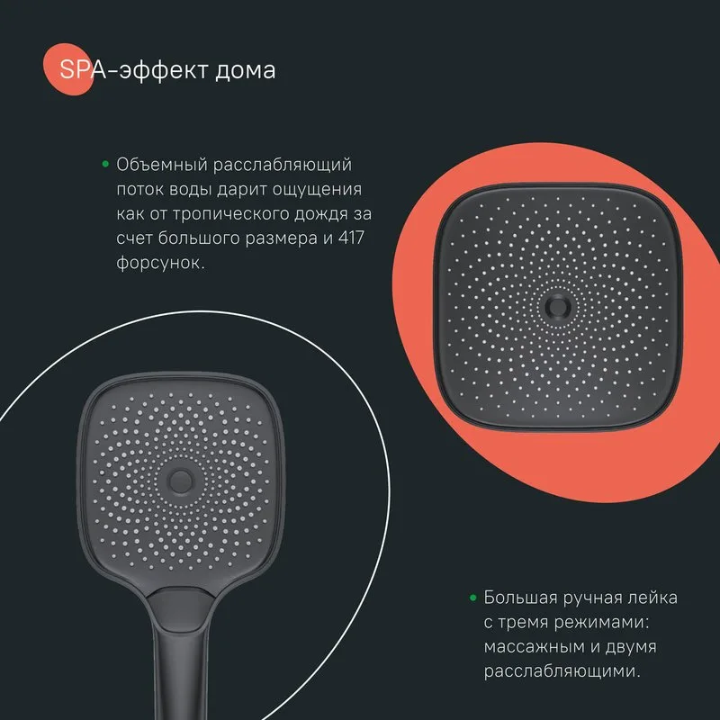 Душевая стойка IDDIS SpaHome SPHBLTKi06, черный матовый Sancos — официальный сайт