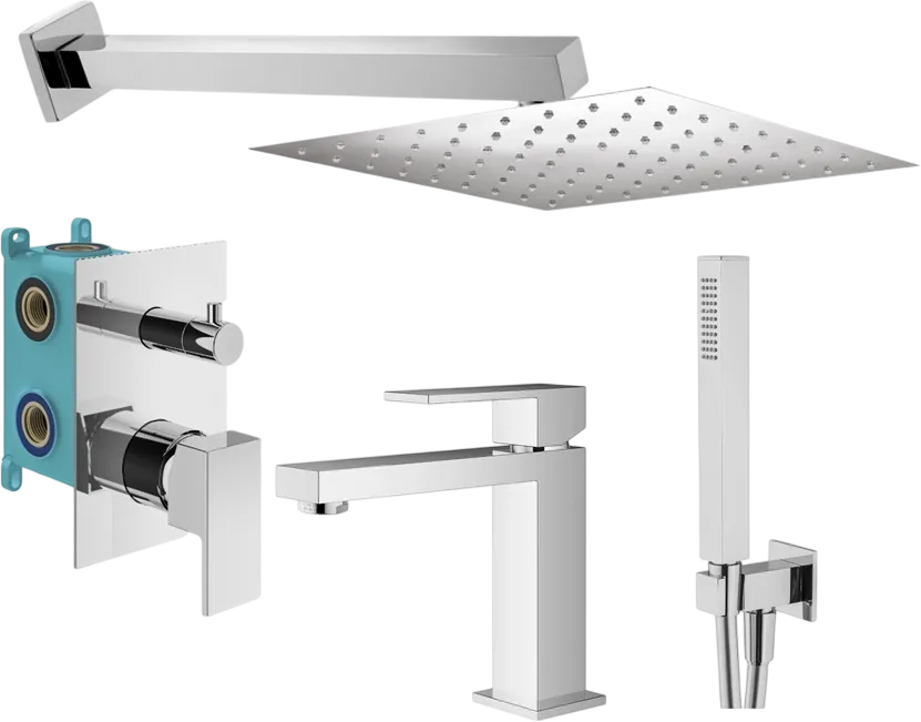 Комплект для ванной Plumberia Selection Tag KITTG18CR53 С ВНУТРЕННЕЙ ЧАСТЬЮ, хром Sancos — официальный сайт