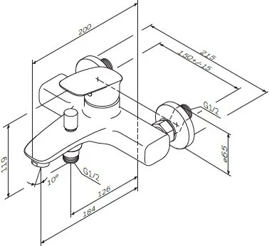 Смеситель для ванны с душем AM.PM Spirit V2.1 F71A10000 Sancos — официальный сайт