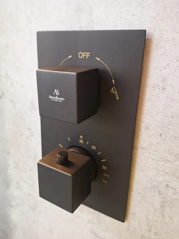 Душевой комплект AltroBagno Aperto 040104 NeOp, С ВНУТРЕННЕЙ ЧАСТЬЮ, матовый черный Sancos — официальный сайт