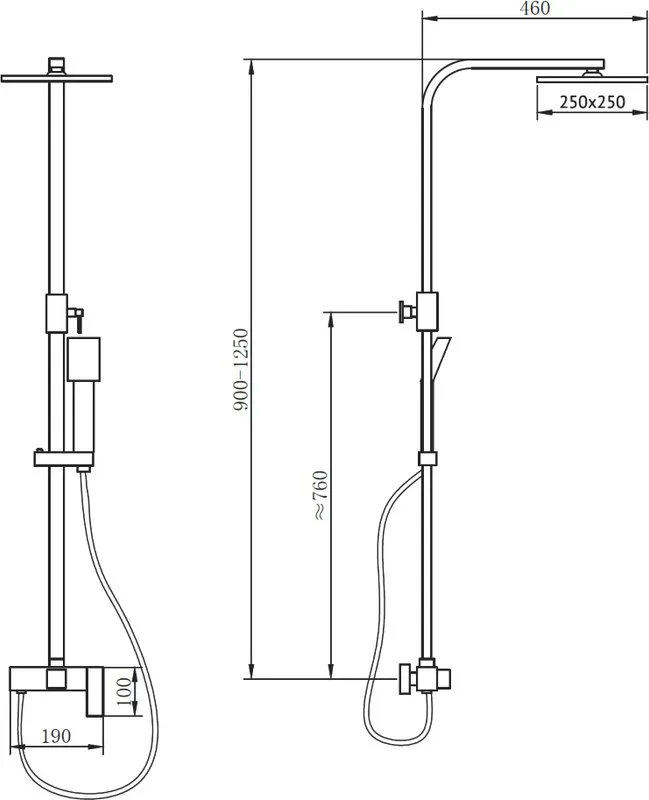Душевая стойка Abber Daheim AF8220, хром Sancos — официальный сайт