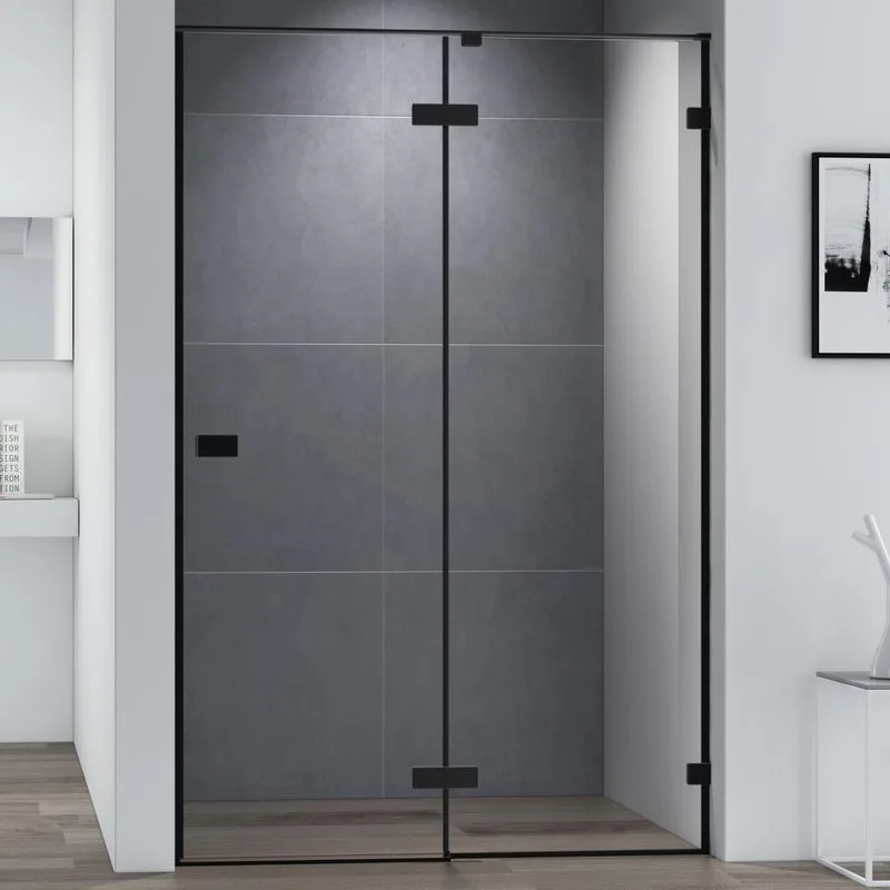 Душевая дверь в нишу Cezares Bellagio BELLAGIO-B-12-120-C-NERO 120 см, черная Sancos — официальный сайт
