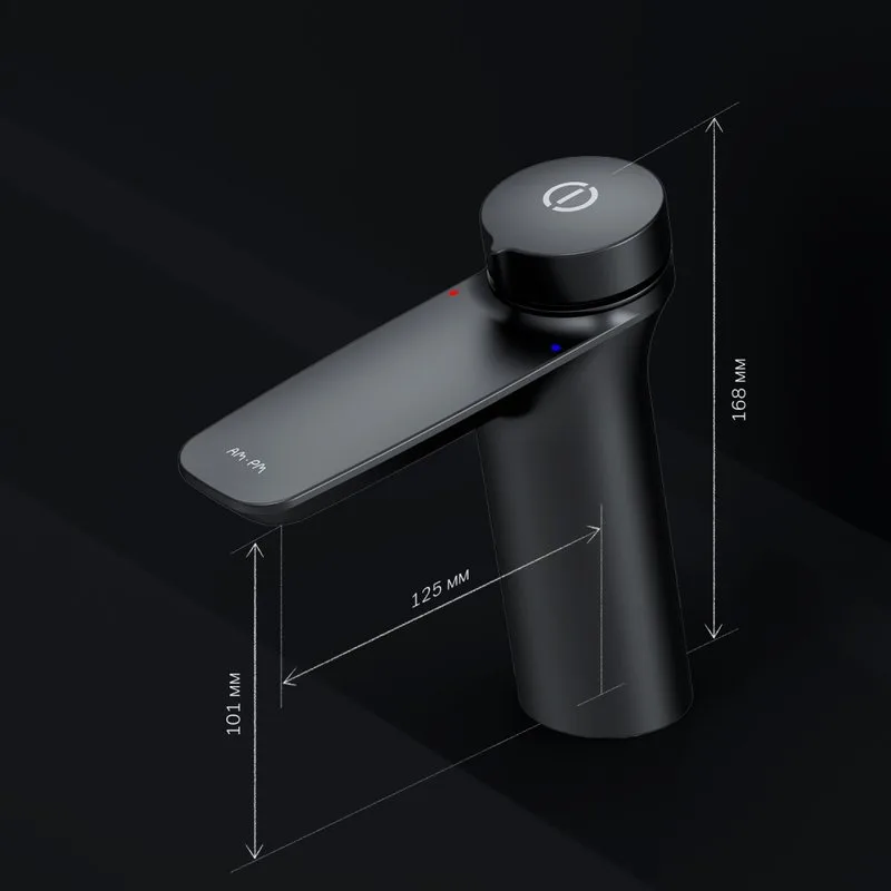 Смеситель для раковины AM.PM Inspire V2.0 F50A02522, черный Sancos — официальный сайт
