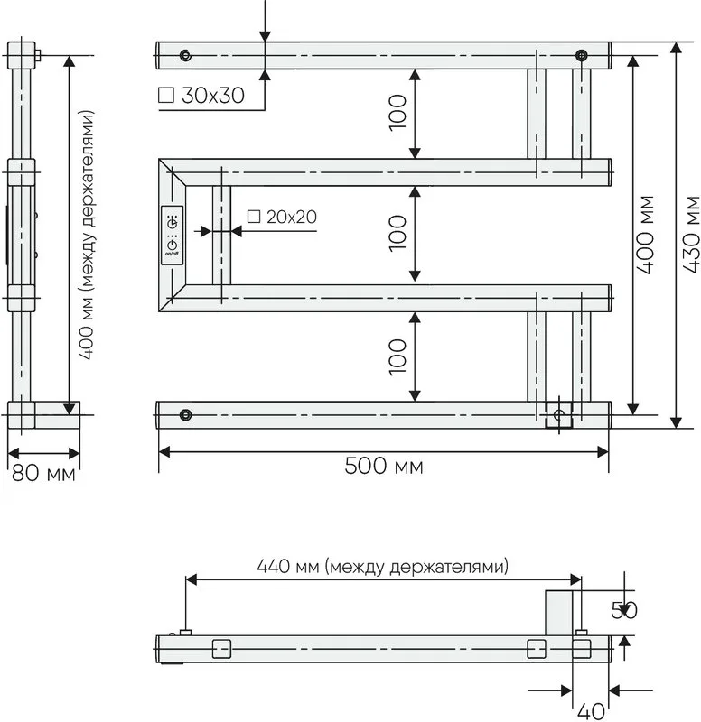 Полотенцесушитель электрический Indigo Muza DGM40-50GDRt золото Sancos — официальный сайт
