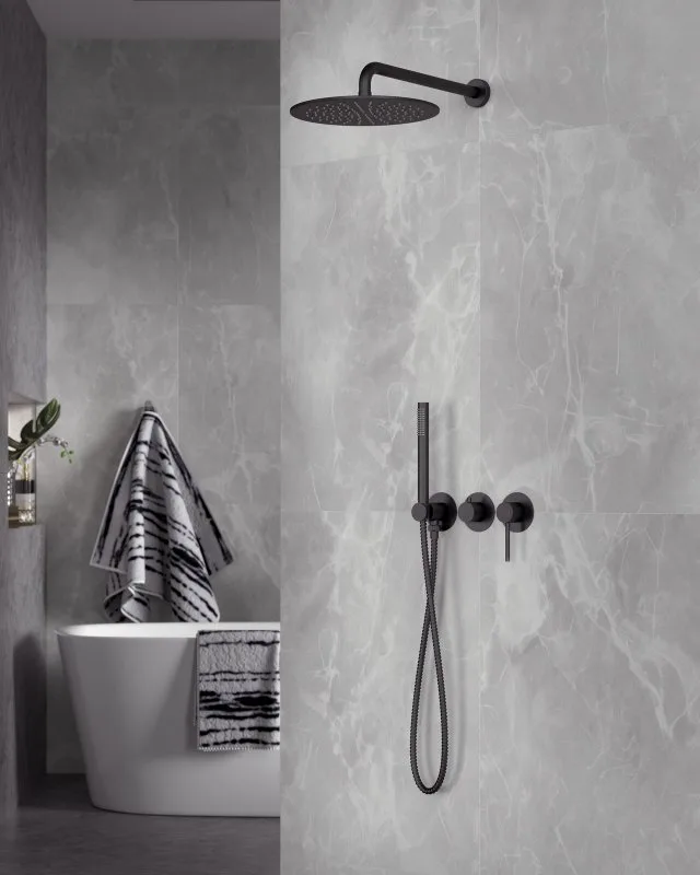 Душевой комплект Timo Saona SX-2349/03SM, С ВНУТРЕННЕЙ ЧАСТЬЮ, черный Sancos — официальный сайт
