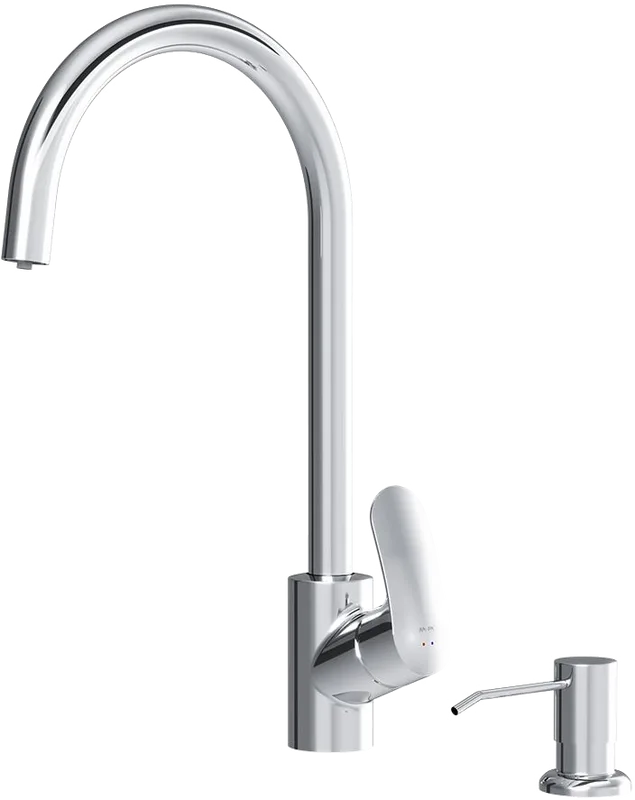 Смеситель для кухни AM.PM Like F8007T00 хром, с дозатором Sancos — официальный сайт