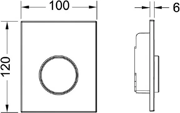 Кнопка смыва TECE Loop Urinal 9242627 белая, кнопка хром Sancos — официальный сайт