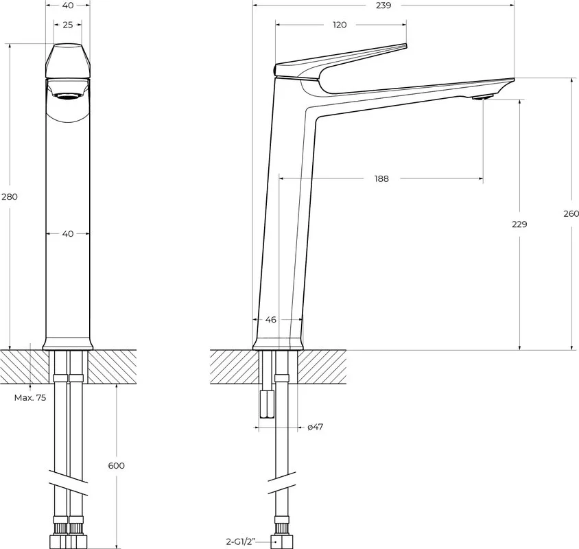Смеситель для раковины Cezares Liner LC-01-W0 хром Sancos — официальный сайт
