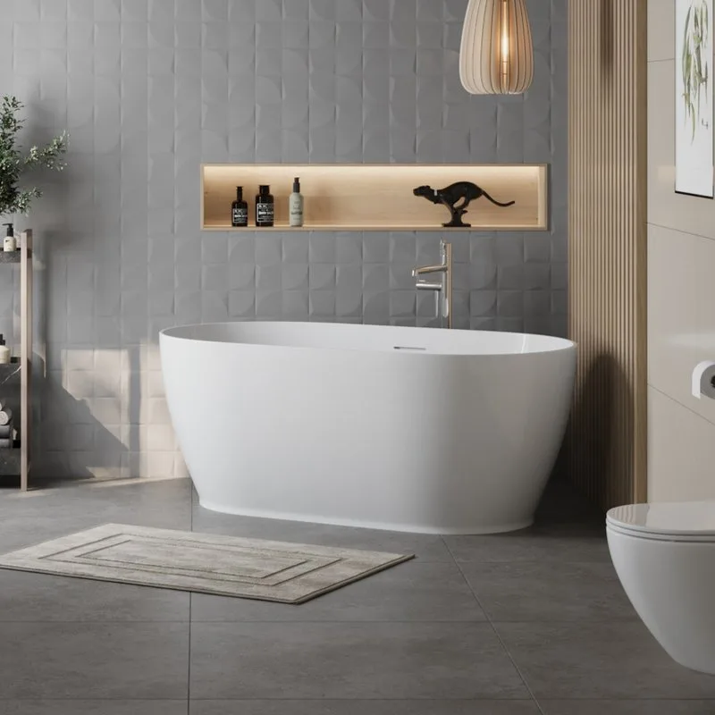 Акриловая ванна BelBagno BB413 150x80 см, отдельностоящая, белая, овальная, со сливом-переливом, с д Sancos — официальный сайт