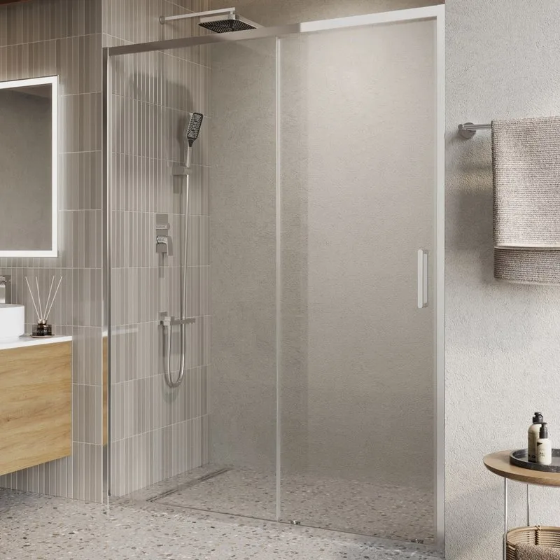 Душевая дверь в нишу BelBagno Luce BF-1-150-C-Cr профиль хром, стекло прозрачное Sancos — официальный сайт